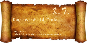 Keglevich Tünde névjegykártya