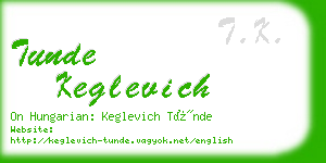 tunde keglevich business card